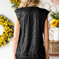 Zoya | Women's Sequin Capped Sleeve Tank Top - Stylish & Shiny