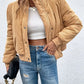 Lorna - Corduroy Jacket with Zip and Button Closure