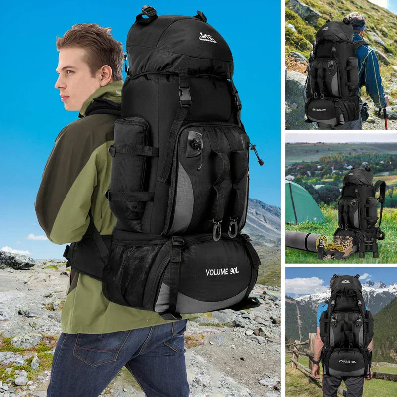 90L Waterproof Camping and Hiking Backpack
