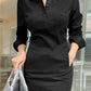 Kimberley - Long Sleeve Casual Dress with Pocket