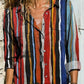 Laura | - Women's colorful print blouse with button closure