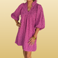 TAVIA | RUFFLE NECK MINI DRESS