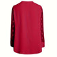 Samantha – Elegant long-sleeve top with pleated neckline
