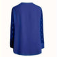 Samantha – Elegant long-sleeve top with pleated neckline