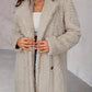 Ceretta - Double-breasted coat with fluffy lapels