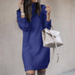 Rebecca - Knee-length knitted dress with turtleneck