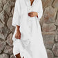 Juvylyn - Loose-fitting cotton linen shirt dress