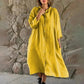 Juvylyn - Loose-fitting cotton linen shirt dress
