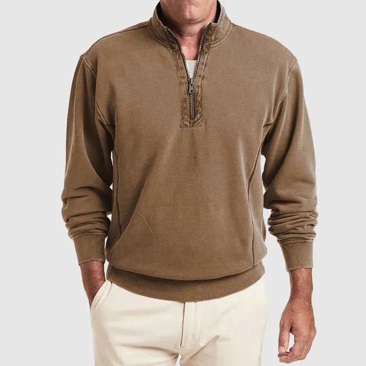 Lucky - Men's Quarter Zip Polo Shirt