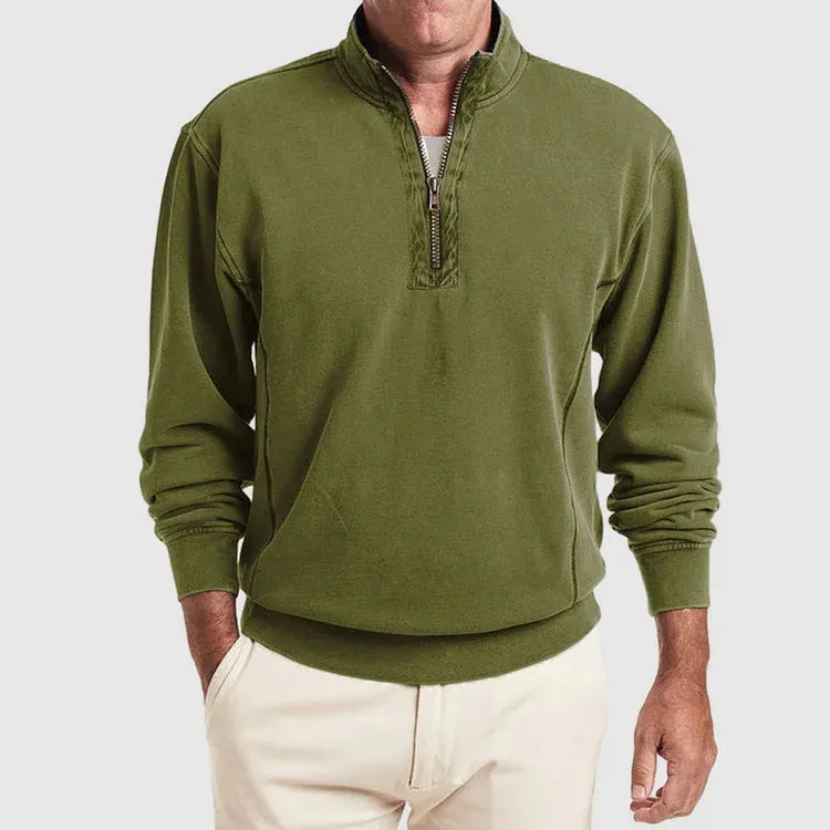 Lucky - Men's Quarter Zip Polo Shirt