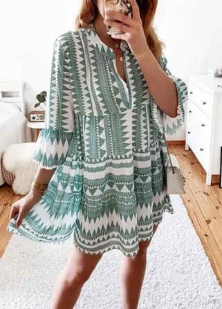 Juliene - Midi dress with flared sleeves