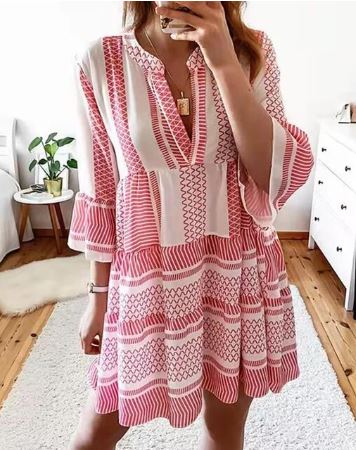 Juliene - Midi dress with flared sleeves
