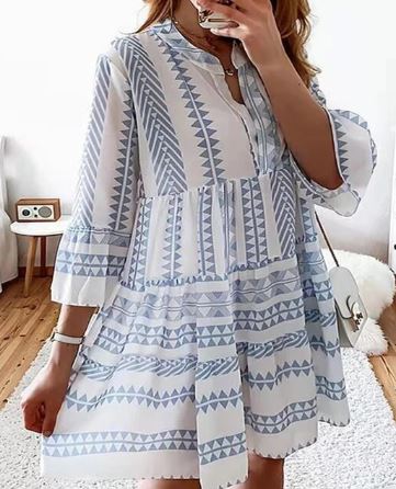 Juliene - Midi dress with flared sleeves