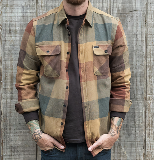 Vintage Style Checked Long Sleeve Shirt - Archie