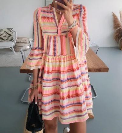 Juliene - Midi dress with flared sleeves