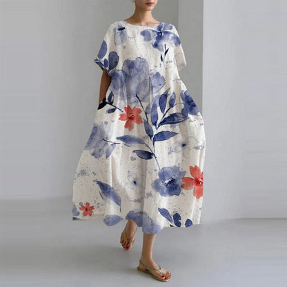 Jamie - Loose high-end fashion dress with round neck