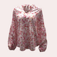 Nirmani | V-Neck Chiffon Blouse With Lantern Sleeves - Stylish & Lightweight