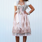 Women's Dirndl Dress: Traditional Trousers Dress with Apron and Elegant Lacing