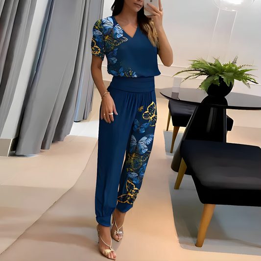 Brigitte - Trendy set with blouse and pants