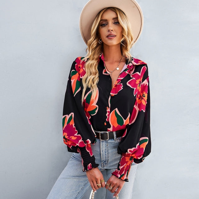 Annabelle | Casual Printed Loose Blouse - Stylish Women's Top