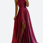 Women's Elegant Backless Maxidress – Flowing Evening Dress with Lacing Details