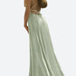 Women's Elegant Backless Maxidress – Flowing Evening Dress with Lacing Details