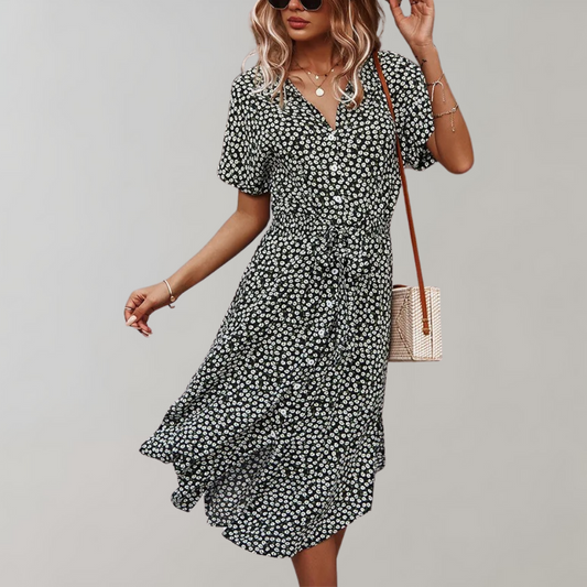 Floral Pattern Dress: Lightweight Summer Dress for Spring Fashion
