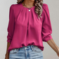 Udari | Women's Pleated Puff Sleeve Blouse - Chic & Comfortable Top