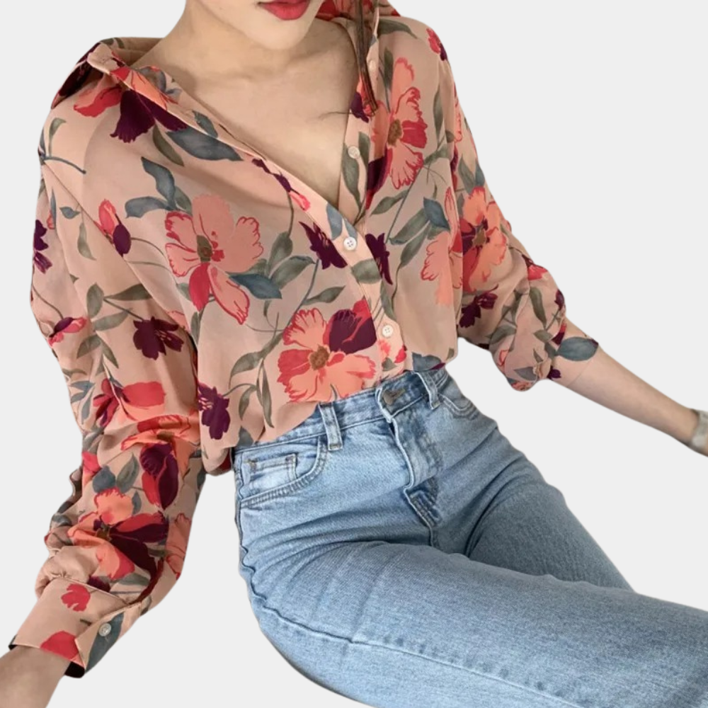 Ginevra | Women's floral - thin blouse