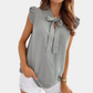 Akila | Sleeveless Shirt With Pleated Collar - Feminine & Elegant
