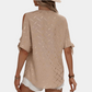 Fabby | Fashionable Off-Shoulder Gold Plaid Top with Slim V-Neck for Women - Stylish & Trendy