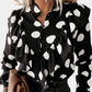 Spotted Ruffled Blouse with Flowing Fit – Tabea