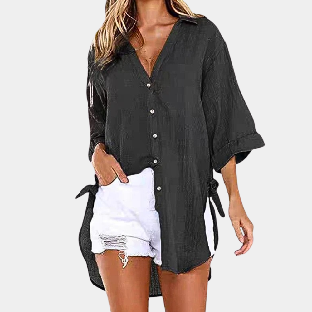 Keyea | Lace V-Neck Women's Blouse - Elegant & Stylish Top