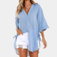 Keyea | Lace V-Neck Women's Blouse - Elegant & Stylish Top