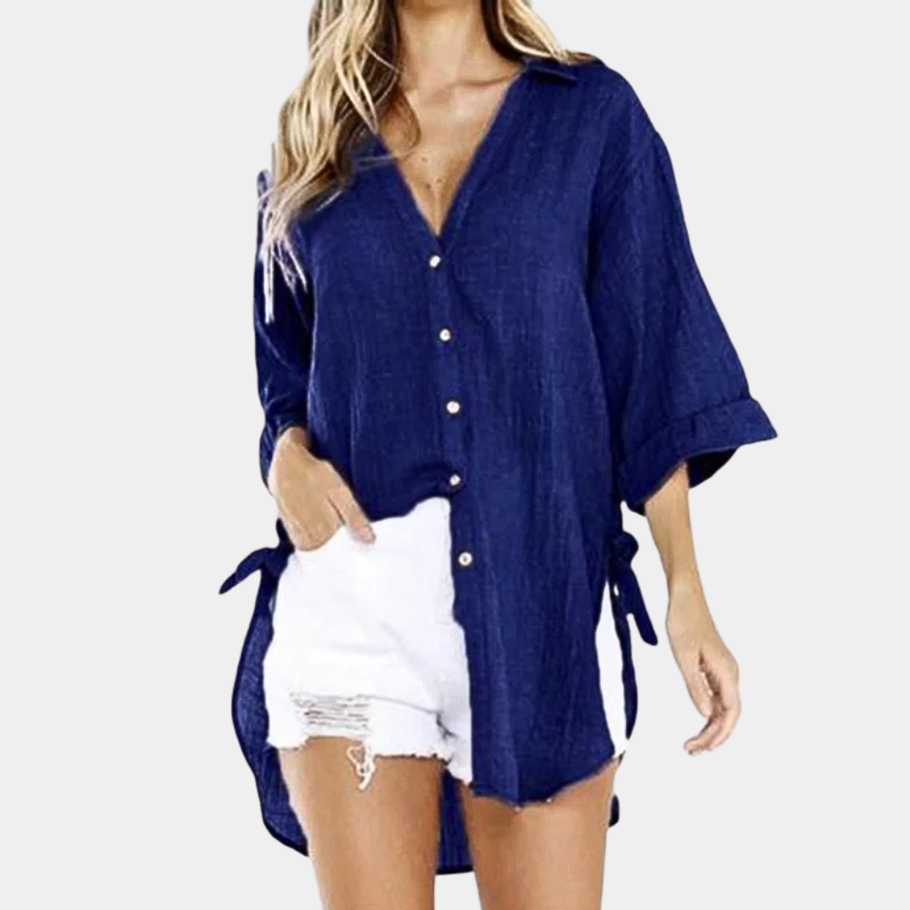 Keyea | Lace V-Neck Women's Blouse - Elegant & Stylish Top