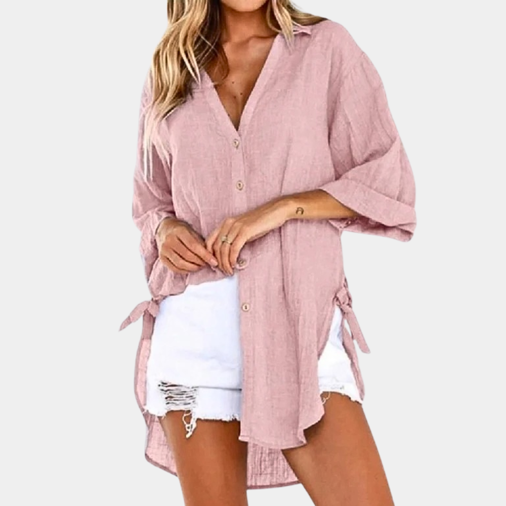 Keyea | Lace V-Neck Women's Blouse - Elegant & Stylish Top