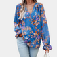 Dragana | Floral Blouse - V-Neck Design for Women