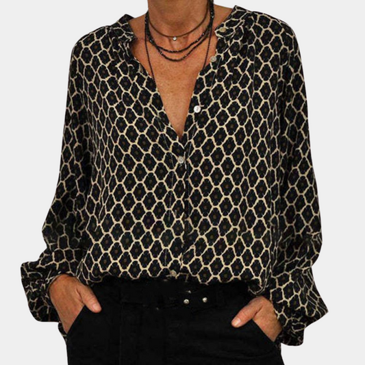 Luna | Women's elegant V-neck - blouse