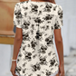 Lucija | Chiffon Flower Blouse - V-Neck Women's Top