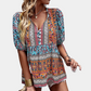 Lia | Women's ethnic floral - patchwork blouse