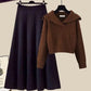 Ethel - Two-piece set consisting of knitted sweater and half skirt