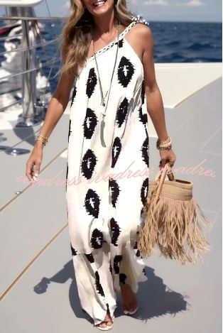 Wella - Loose one shoulder maxi dress