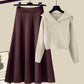Ethel - Two-piece set consisting of knitted sweater and half skirt