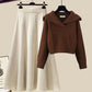 Ethel - Two-piece set consisting of knitted sweater and half skirt