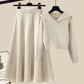 Ethel - Two-piece set consisting of knitted sweater and half skirt