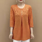 Riley - Fashionable, loose-fitting women's blouse with 3/4 sleeves