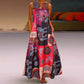 Charlote -V-neck sleeveless summer dress with retro print