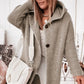 Amelia - Knitted Hooded Cardigan with Buttons