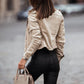 Short Trendy Leather Jacket for Women