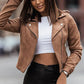 Short Trendy Leather Jacket for Women